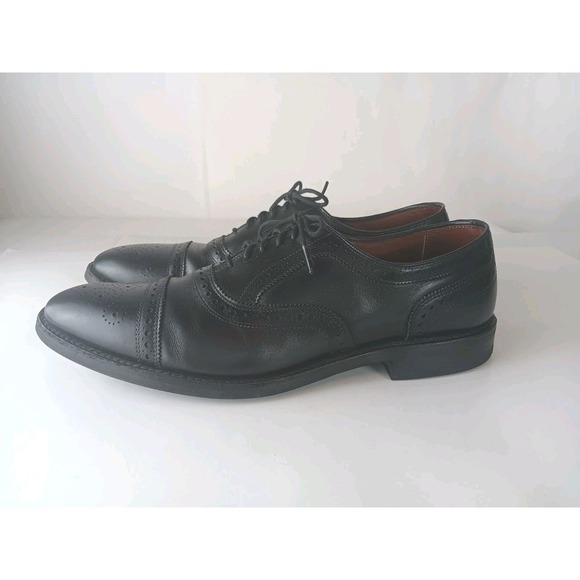 Allen Edmonds Strand Cap Toe Oxford Sze 14 Black Brogue Dress Shoes Made in USA main image 5